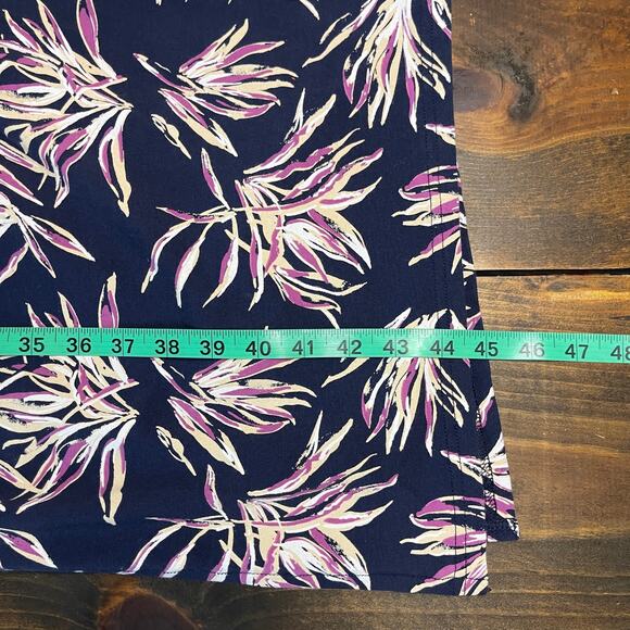 Pact Maternity Freesia Palms Ruched Tank Midi Dress Small Navy Blue Organic - Picture 10 of 11